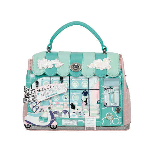 Vendula Bubble Cats Laundromat Mini Grace Bag