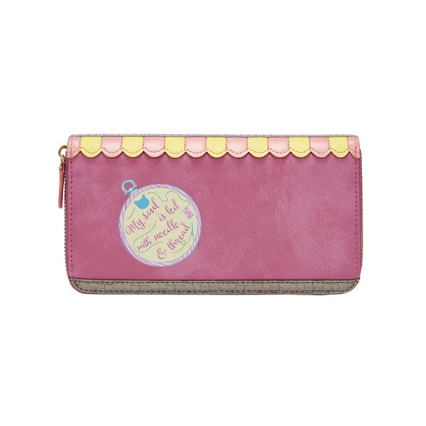 Vendula Sewing Shop Raspberry Edition Large Ziparound Wallet