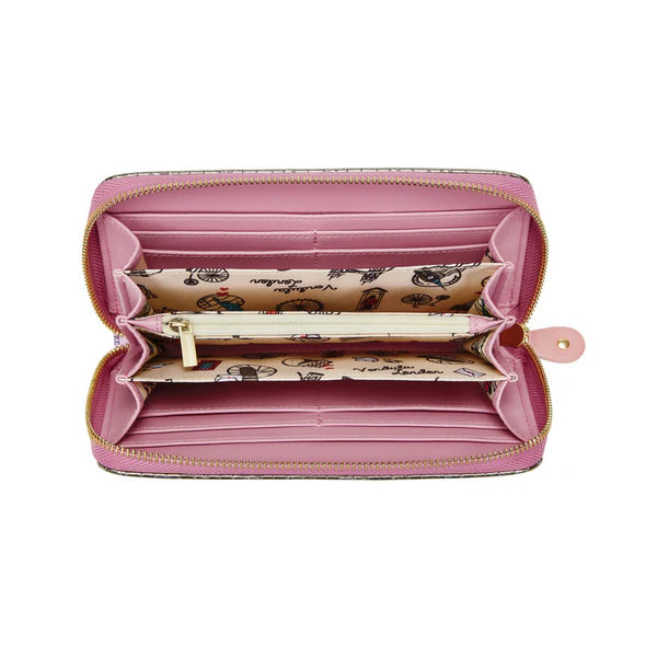 Vendula Sewing Shop Raspberry Edition Large Ziparound Wallet