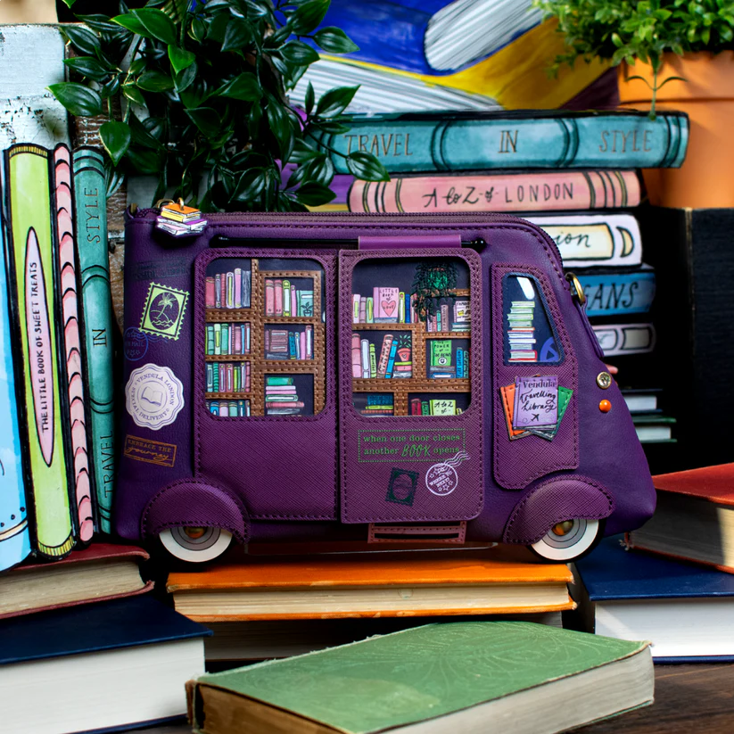 Vendula Travelling Library Truck Crossbody Bag