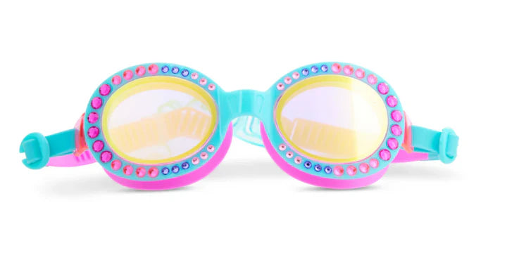BLING2O Aurora Borealis Blue Swim Goggles