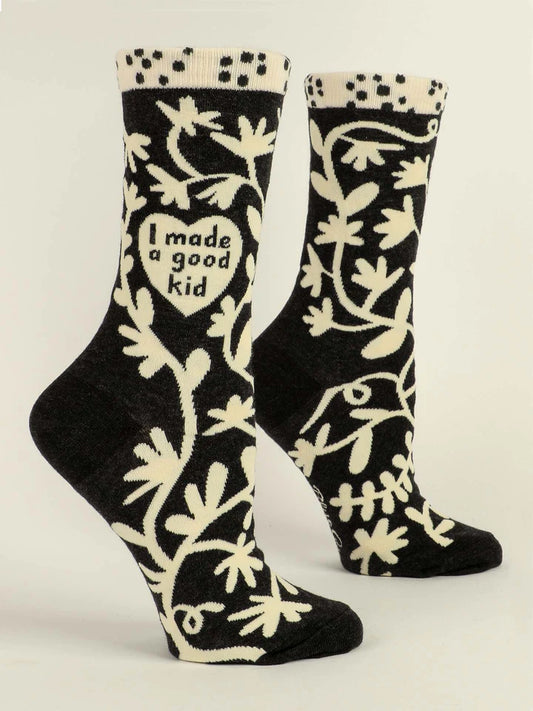 I Made A Good Kid Womens Crew Socks