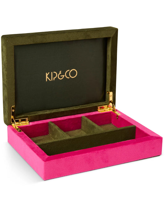 Kip & Co Prickly Pear Velvet Jewellery Box- Small