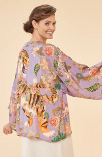 Powder Kimono Jacket- Prancing Tiger